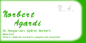 norbert agardi business card