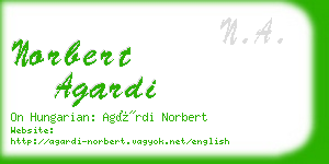 norbert agardi business card